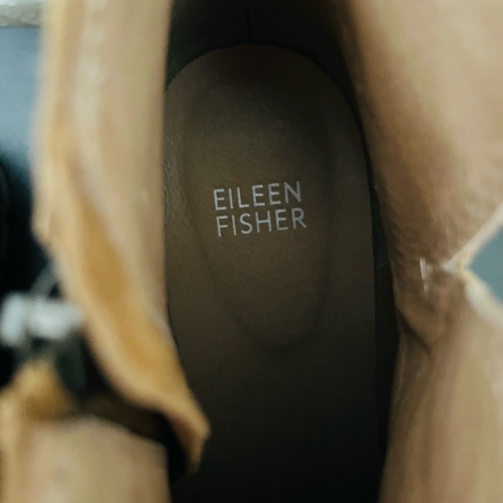 Eileen Fisher Brown Suede Ankle Booties,size 8 - Picture 7 of 7